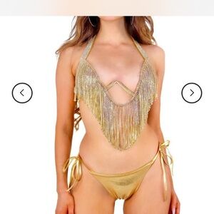 Gold Lumi shop Rave outfit